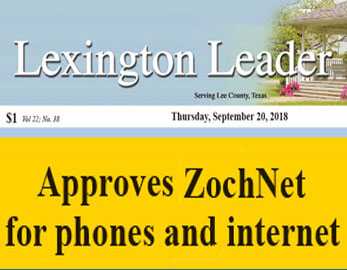 Lexington City Council Approves ZochNet as Provider of 1st Fiber-Connected Internet and Phone Service